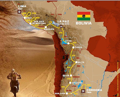 40thDakar stages