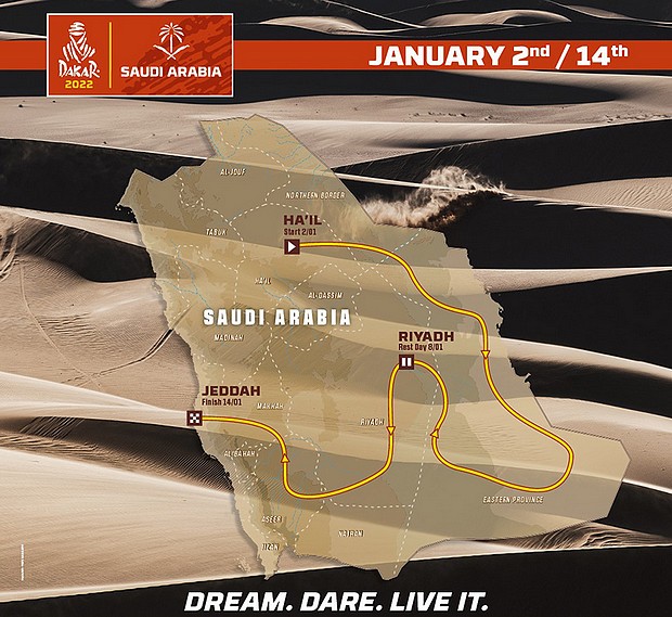dakar rally 2022 route