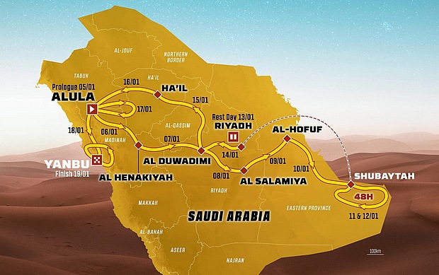 dakar route 2024